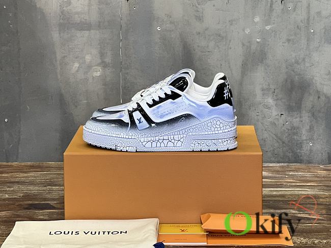 Okify Louis Vuitton Black White Trainers Sneakers 35-40 - 1