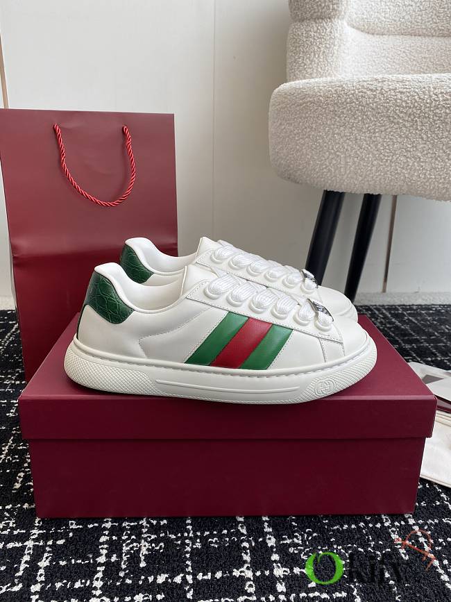 Okify Gucci Ace Sneakers Trainers With Web - Green and Red 35-45 - 1