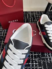 Okify Gucci Ace Sneakers Trainers With Web - Blue and Red 35-45 - 3