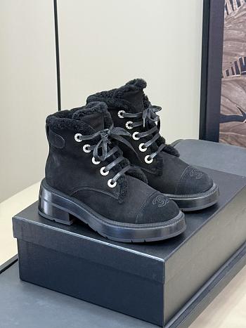 Okify Chanel Black Short Boots 35-41