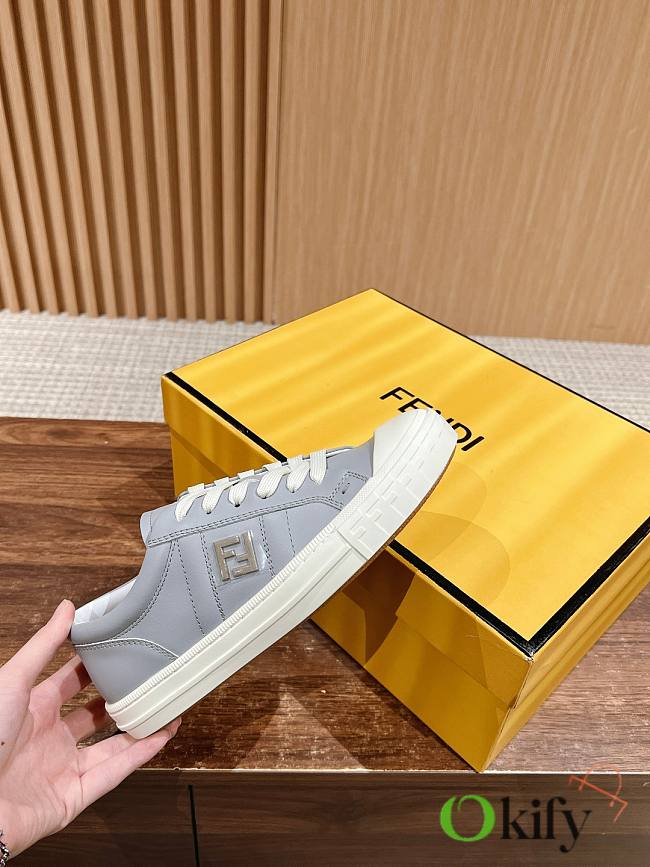 Okify Fendi Grey Gray Sneakers Trainers 35-45  - 1