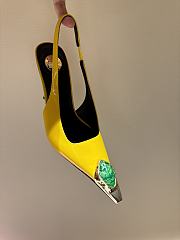 Okify YSL yellow square-toed emerald high heels 35-42 - 4