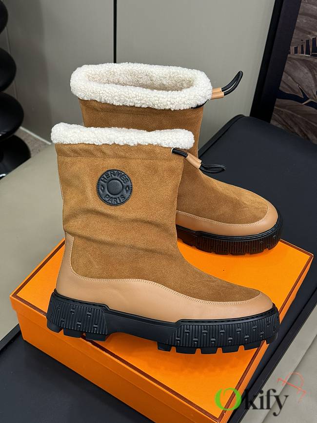 Okify Hermes Brown Snow Boots 35-45 - 1