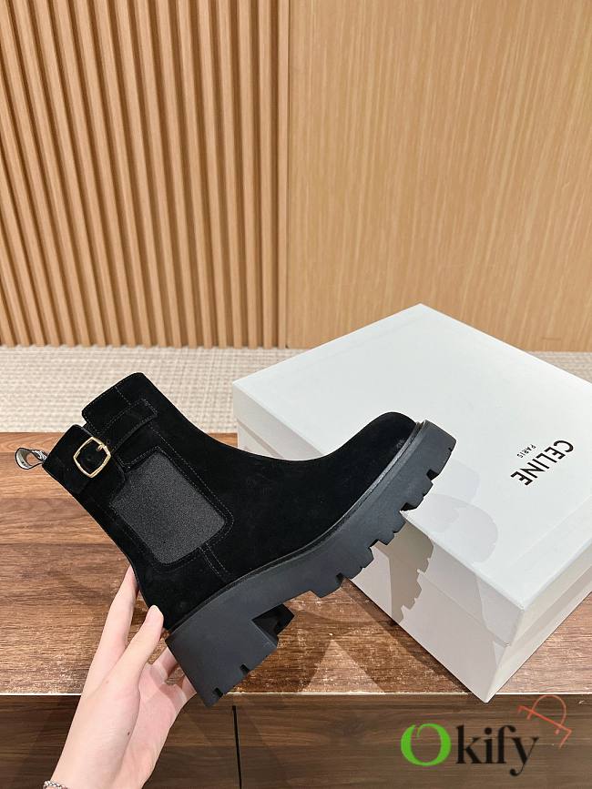 Okify Celine Black Thick Sole Boots 35-39 - 1