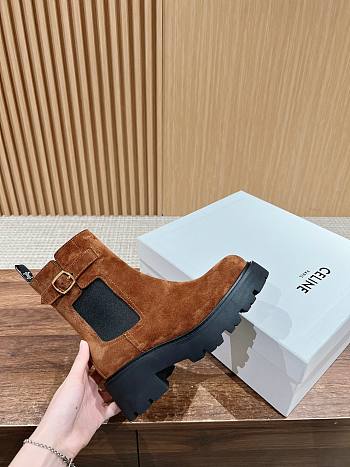 Okify Celine Brown Thick Sole Boots 35-39