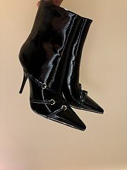 Okify MiuMiu Black Shiny High Heels Boots 35-40 - 1