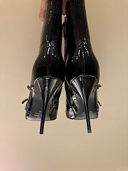 Okify MiuMiu Black Shiny High Heels Boots 35-40 - 3