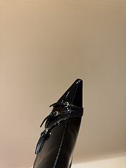 Okify MiuMiu Black Shiny High Heels Boots 35-40 - 4