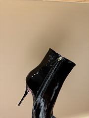 Okify MiuMiu Black Shiny High Heels Boots 35-40 - 2