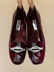 Okify Jimmy Choo Ravi Flat Heels in Dark Red 34-42 - 1