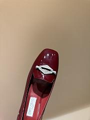 Okify Jimmy Choo Ravi Flat Heels in Dark Red 34-42 - 4