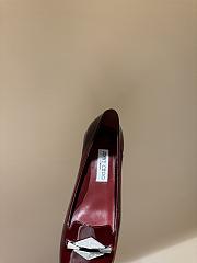 Okify Jimmy Choo Ravi Flat Heels in Dark Red 34-42 - 2