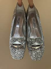 Okify Jimmy Choo Ravi Flat Heels in Silver 34-42 - 1