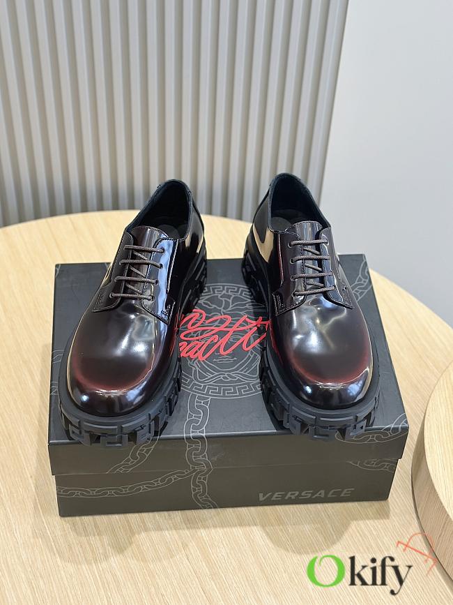 Okify Versace Derby Black Red Shoes 38-45 - 1