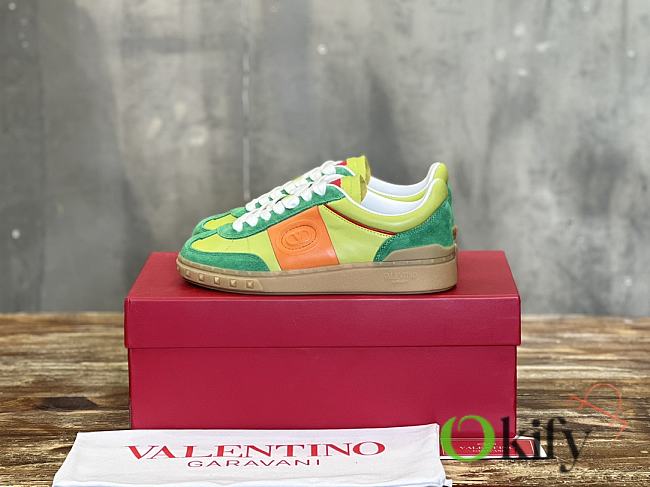 Okify Valentino Garavani Upvillage Green and Orange Sneakers Trainers 35-45 - 1