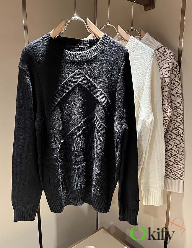 Okify Louis Vuitton Black Sweater M-2XL - 1