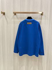 Okify Louis Vuitton Blue Long Sleeve T-shirt SML - 2