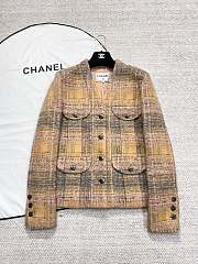 Okify Chanel Orange, Yellow Cotton & Tweed Jacket SML - 1