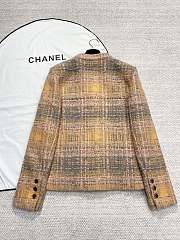 Okify Chanel Orange, Yellow Cotton & Tweed Jacket SML - 3