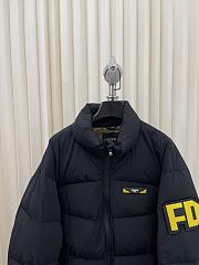 Okify Fendi Little Monster Logo Down Jacket in Black  - 3