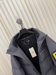 Okify Fendi Little Monster Logo Down Jacket in Grey/Gray  - 4