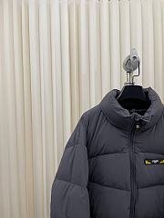 Okify Fendi Little Monster Logo Down Jacket in Grey/Gray  - 3