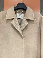 Okify Fendi Beige Wool Long Coat SML  - 2