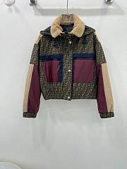 Okify Fendi Brown FF Canvas Ski Jacket SML - 1