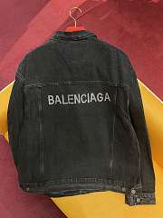 Okify Balenciaga Black Denim Jacket S-XL - 3