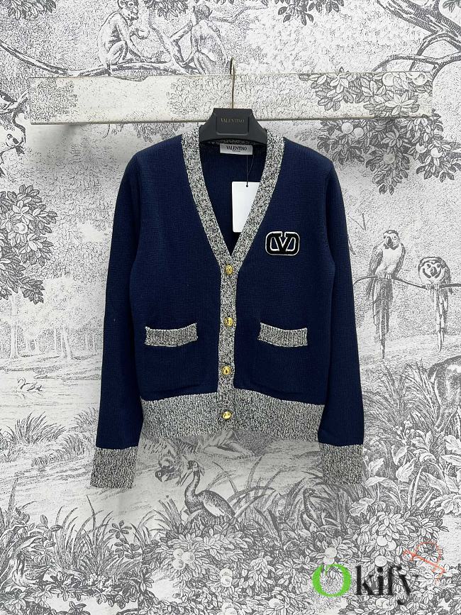 Okify Valentino Dark Blue Cardigan SML  - 1