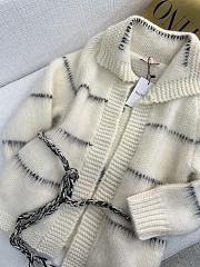 Okify Valentino lapel mohair cardigan SML - 1