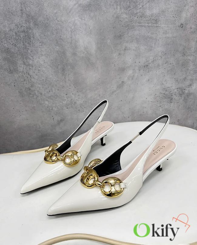 Okify Gucci White Slingback  - 1