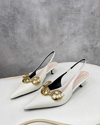 Okify Gucci White Slingback 