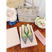 Okify Mach & Mach Green Flower High Heels - 1