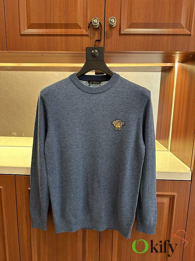 Okify Versace Light Gray Sweater M-3XL - 1