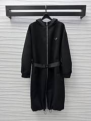 Okify Prada Long Windbreaker Jacket In Black SML - 1