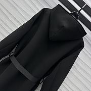 Okify Prada Long Windbreaker Jacket In Black SML - 4