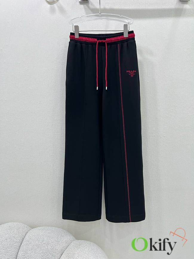 Okify Prada Black Red Pants SML  - 1