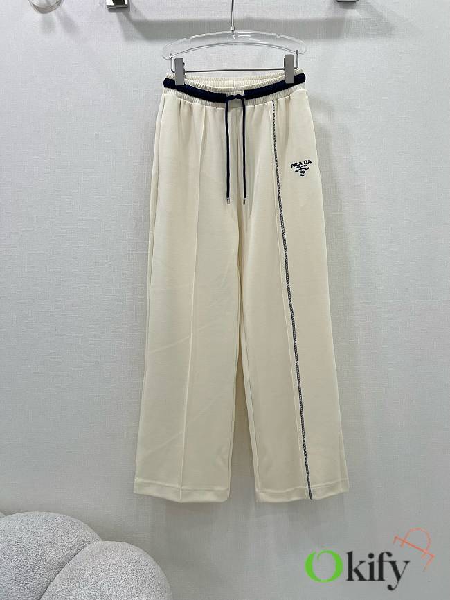 Okify Prada White Blue Pants SML  - 1