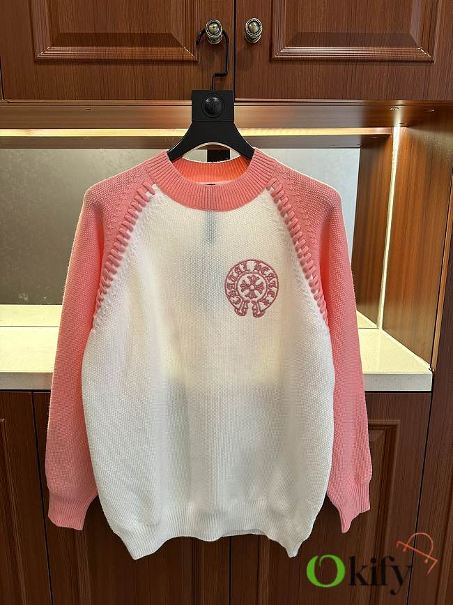 Okify Chrome Hearts Pink Sweater M-2XL - 1