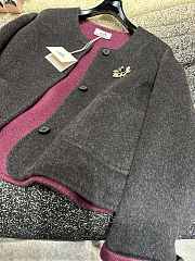 Okify Hermes Double Side Black Pink Cashmere Jacket SML - 4