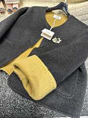 Okify Hermes Double Side Black Yellow Cashmere Jacket SML - 3