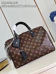 Okify Louis Vuitton Speedy Soft Bag 30 Dark 21x17x30cm M12243 - 1