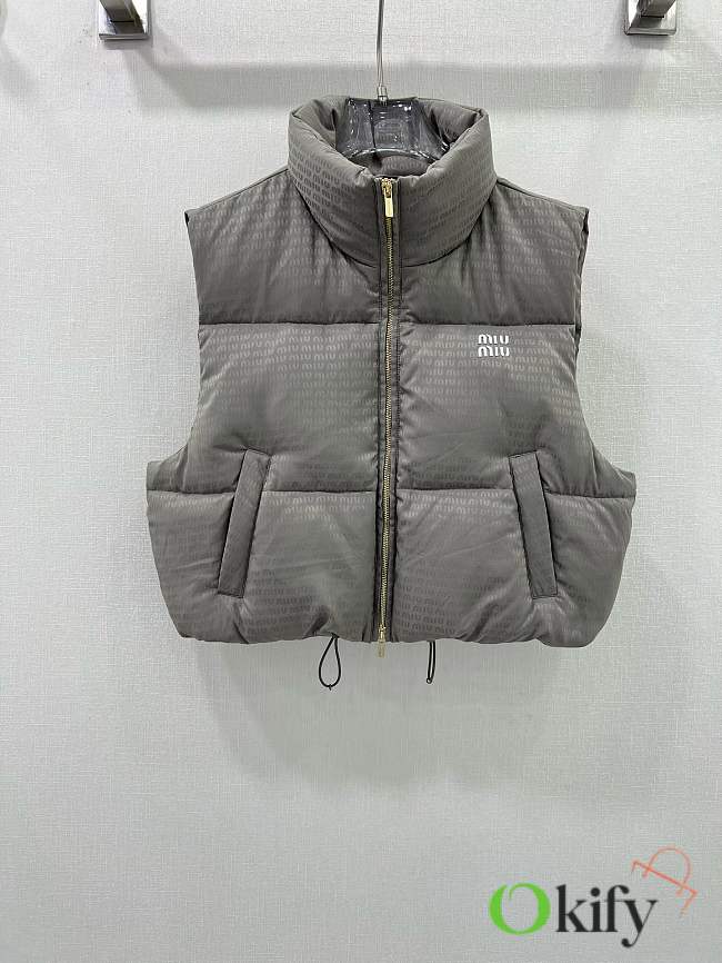 Okify MiuMiu Grey Gray Down Jacket SML - 1