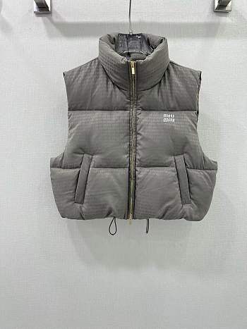 Okify MiuMiu Grey Gray Down Jacket SML