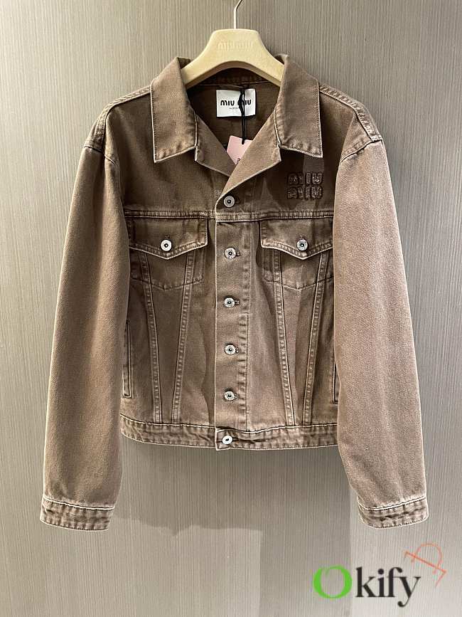 Okify MiuMiu Brown Denim Jacket SML  - 1