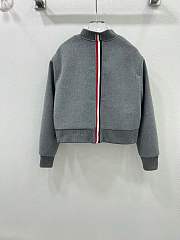 Okify Thom Browne Grey Gray Basketball Jacket SML  - 1