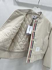 Okify Thom Browne Cream Basketball Jacket SML  - 2