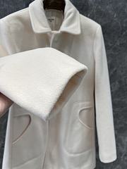 Okify Celine White Wool Coat SML - 4