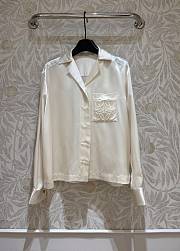 Okify Loewe White Silk Shirt SML - 1